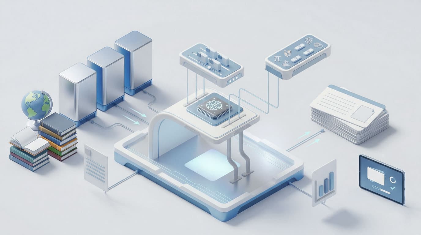 Student using an AI flashcard generator on a laptop to convert lecture notes into study cards